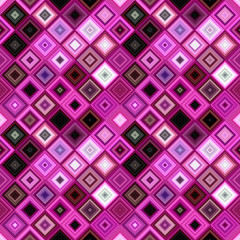 Poster - Purple abstract repeating diagonal square mosaic tile pattern background - vector floor graphic