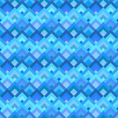 Poster - Blue geometrical seamless diagonal square pattern - vector tile mosaic background graphic