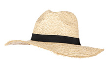 Summer Straw Hat Isolated On White Background