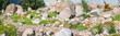 panorama of rock garden