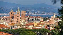 The Towers Of The Old Town Of Albenga