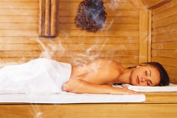 Wall Mural - Young woman relaxing in spa.Healthcare and beauty