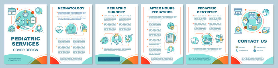 Wall Mural - Pediatric services brochure template layout