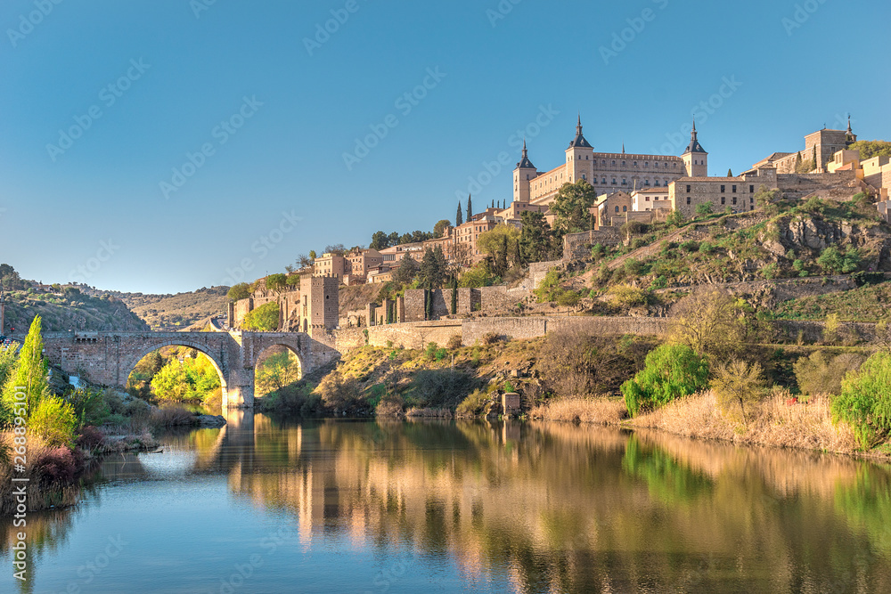 Rio Tajo Toledo España - obrazy, fototapety, plakaty 