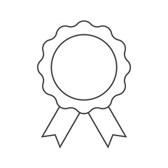 Wall Mural - achievement badge icon on white