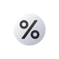 Poster - flat percent Icon in circle, Vector illustration isolated on white background
