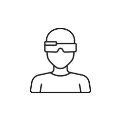 Fototapete - Smart glasses vector icon