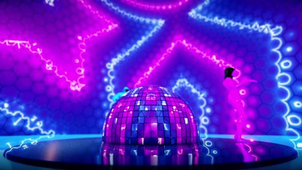 Wall Mural -  3d render of Disco Dancing Stage Background