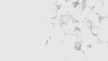 Aufkleber - Abstract digital background. Cosmic particles. The effect of plexus. Big data visualization. 3d rendering