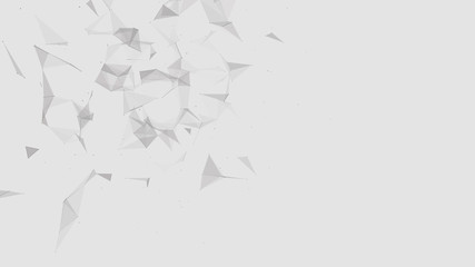 Aufkleber - Abstract digital background. Cosmic particles. The effect of plexus. Big data visualization. 3d rendering