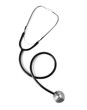 © New Africa - Stethoscope on white background, top view. Medical device