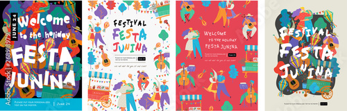 Fotografía Festa Junina, Vector illustrations for poster, abstract banner, background or ca
