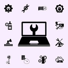 Poster - Computer Repair, wrench icon. Repair icons universal set for web and mobile