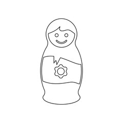 Poster - nesting doll icon. Element of Russia for mobile concept and web apps icon. Outline, thin line icon for website design and development, app development