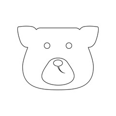 Poster - face bear icon. Element of Russia for mobile concept and web apps icon. Outline, thin line icon for website design and development, app development