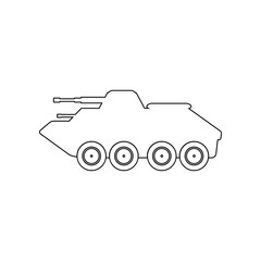 Poster - military armored vehicles icon. element of russia for mobile concept and web apps icon. outline, thi