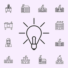 Poster - light of ideas icon. School icons universal set for web and mobile