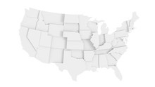 United States Of America Gray 3D Map