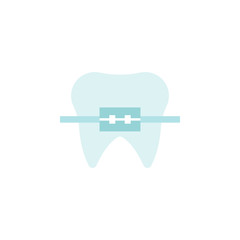 Poster - Dentistry, braces, dental, dentist, doctor, hospital, teeth color icon