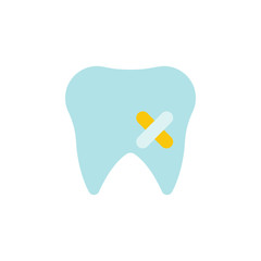 Poster - Dentistry, broken, dentist, doctor, hospital, teeth, tooth color icon