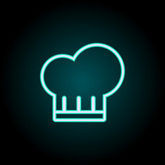 Aufkleber - chef's hat neon icon. Elements of kitchen set. Simple icon for websites, web design, mobile app, info graphics