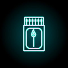 Poster - matches neon icon. Elements of kitchen set. Simple icon for websites, web design, mobile app, info graphics