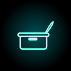 Aufkleber - pan neon icon. Elements of kitchen set. Simple icon for websites, web design, mobile app, info graphics