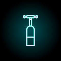 Aufkleber - pepper mill neon icon. Elements of kitchen set. Simple icon for websites, web design, mobile app, info graphics