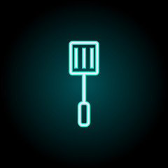Aufkleber - kitchen spatula neon icon. Elements of kitchen set. Simple icon for websites, web design, mobile app, info graphics