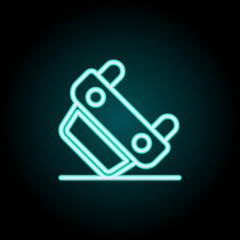 Aufkleber - inverted car neon icon. Elements of Insurance set. Simple icon for websites, web design, mobile app, info graphics