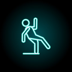 Aufkleber - falling man neon icon. Elements of Insurance set. Simple icon for websites, web design, mobile app, info graphics