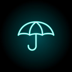 Poster - umbrella neon icon. Elements of Insurance set. Simple icon for websites, web design, mobile app, info graphics