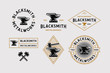 Blacksmith Logo Set White Background