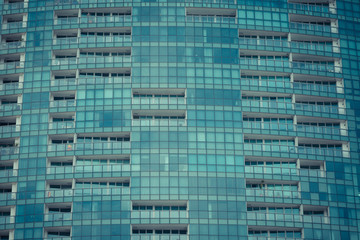 Glass windows of modern office building