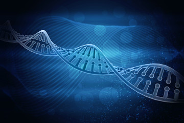 3d render of dna structure, abstract background