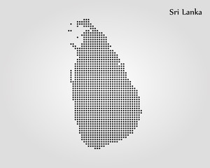 Wall Mural - Map of Sri Lanka. Vector illustration. World map