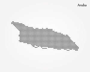 Poster - Map of Aruba. Vector illustration. World map