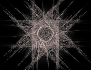 Poster - Abstract fractal patterns and shapes. Fractal texture for prints.
