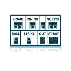 Sticker - Baseball Scoreboard Icon