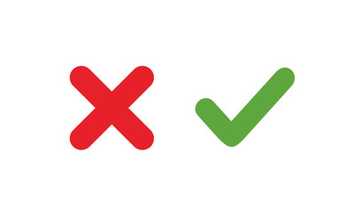Poster - check mark icon , Cross Mark icon symbol vector illustration