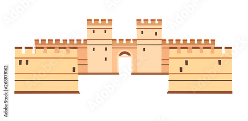 Fotografía Constantinople walls vector icon