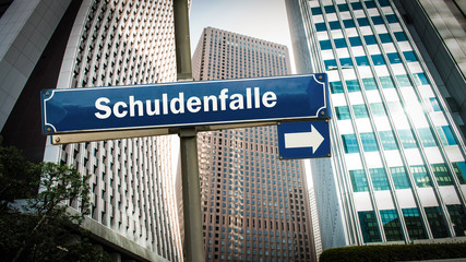 Schild 375 - Schuldenfalle