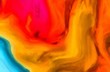 © Dina - Abstract surrealistic background. Very colorful and warm pattern in juicy colors. Swirls and waves design. Paint and cartoon lines elements. Glow effect.