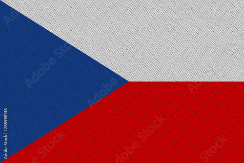 Fotografía Czech Republic fabric flag