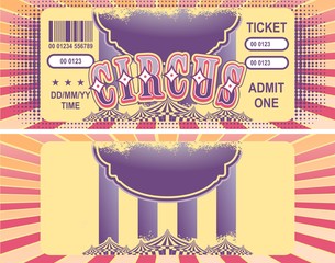 Wall Mural - retro circus tickets