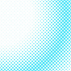 Poster - geometrical abstract halftone dot pattern background - vector illustration from circles