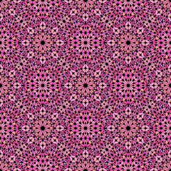Poster - Bohemian oriental kaleidoscope pattern background - pink abstract spiritual vector design