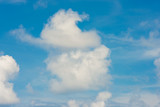 Fototapeta Na sufit - Beautiful white fluffy cloud blue sky