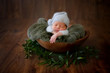 © Oksana - Sleeping newborn boy in the first days of life on white background
