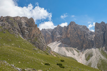 Wall Mural - Landscape view high up in the alps mountains